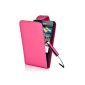 Supergets Case for Samsung I9100 Galaxy S II S2 faux leather case shell in pink, mini stylus, protector, Accessories Set