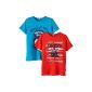 NAME IT Boys T-Shirt 2-P VICTOR KIDS SS SLIM TOP MAR 214, 2-pack (Textiles)