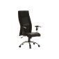 hjh OFFICE 644 080 office chair / executive chair Airon leather, black / gray (household goods)