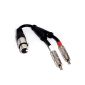 XLR 3-pin Female to 2 RCA connections PVC Shielded Cable (Electronics)