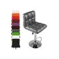 1 bar stool - Grey - chrome and synthetic leather - rotating and adjustable in height - VARIOUS COLORS
