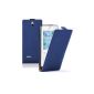 Membrane - Ultra Slim Blue Case Cover Nokia 515 / Nokia 515 Dual Sim - Flip Case Cover + 2 Screen Protector (Electronics)
