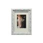 WOLTU # 167-1 Picture Frames, Photo Collage, wooden frame, cardboard back, glass front, for standing and hanging up in landscape mode and portrait mode, baroque design, white (20x30 cm)