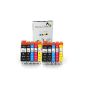 Colour Direct CLI 551XL / 550XL ink cartridges PGI for Canon printers (compatible with Canon Pixma iP7250 MG5450 MG6350 MX925) 10er Pack