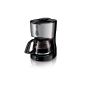 Philips HD7458 / 00 coffee maker (with glass stainless steel, dishwasher safe parts) black / metal (household goods)