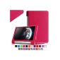 Lenovo IdeaPad Yoga Fintie 8 Folio Hüll Case - Slim Fit Leather Stand Cover Cover Skin Case with auto sleep / wake function for Lenovo IdeaPad Yoga 8 inch HD Tablet, Magenta