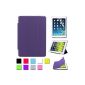 Besdata® iPad Mini Case - Ultra Thin Stylish Smart Cover Leather Case Protective Carrying Case + Back Case for iPad 4 iPad 3 iPad 2 / iPad mini - incl. Screen protector cleaning cloth pin with multi-stand Autosleep Wake (iPad Mini, Purple) (Personal Computers )