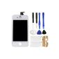 BLOCK FULL SCREEN LCD TOUCH WITH GLASS APPLE IPHONE 4S WHITE + FULL KITS (Electronics)