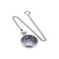 MTS Pocket stainless steel with chain - Waterproof - luminous hands and numbers Date 370 / C1 (clock)