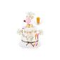 Diaper Cake Girl 2-floor | drawing duck + Baby Dummy Chain (Baby Product)
