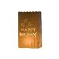 Happy Birthday Bags 10 x candle white paper lantern lamp fixture - Decoration for parties, weddings, anniversaries Kurtzy TM