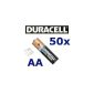 Duracell AA Ultra Power batteries MN1500 MX1500 Special Pack, 50 batteries + 1 battery box (electronics)