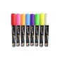 Attmu 4mm fluorescent highlighter Liquid Chalk Marker Pen Set of 8, 8 colors (Office Supplies)