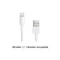 Original iProtect® USB Charging Cable and Data Cable for Apple iPhone 5 5s 5c, iPhone 6, iPod touch 5G, iPad mini, iPad Mini 2, iPad 4, iPad Air, iPad Air 2, iPod Nano 7G in white (Electronics)