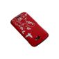 mumbi Butterfly Flowers Case HTC ONE S Cover (Hard Back) Butterfly red (Wireless Phone Accessory)