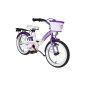 BIKESTAR® premium children's bicycle for safe and carefree playfulness ages 4 ★ ★ 16er Classic Edition Candy Purple & White Diamond (equipment)