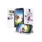 Samsung Galaxy S4 Handyhülle including Displayfolie butterflies Flowers (Electronics)
