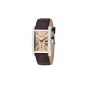 Emporio Armani Gents Brown Square Leather Strap Watch AR0154 (clock)