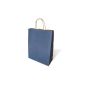 25 colored paper bags with drawstring paper bags bags gift bags paper bags tote bags shopper blue 17 + 7 x 21 cm