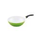 Culinario 051,572 wok ø 30cm with induction bottom, green / white (household goods)