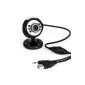 CSL - USB webcam microphone with 6 LEDs HD + light sensor |. (Interpolated 12 MP) | Plug & Play | Universal clamping foot | PC + Notebook | Skype / MSN / ICQ / Yahoo / AIM