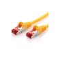 deleyCON CAT6 Patch Cable - S-FTP PIMF [1.5m] CAT.6 Network Cables / Ethernet Cable [Yellow] double shielded - plated connection (electronic)