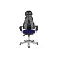 Topstar Syncro OP290UG26X Ergonomic swivel chair Open Point SY deluxe with headrest / fabric upholstery, blue (household goods)