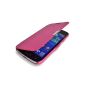 gada - Samsung Galaxy Core Plus G350 - Very nice leatherette Flipcase Cover with magnetic closure - Pink (Electronics)