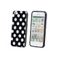 ECENCE Apple iPhone 5 5S protective shell cover case cover black retro white 22040404 peas (Electronics)