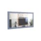 Wall mirror Lima 110cm high gloss gray