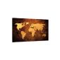 Visario canvas pictures 5162 pictures on canvas world map, 120 x 80 cm (household goods)
