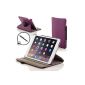 ForeFront Cases® - Synthetic Leather Case with Stand for iPad mini Apple - magnetic closure with automatic sleep - included stylus - Violet (Electronics)