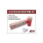 Red cup Red Party Beer Pong Cups 16 oz.  473 ml red incl. 3 Beer Pong Beer Pong Balls and regulations (+ 3 white balls) (household goods)