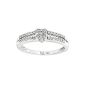 Ladies' Ring - White Gold (9 carats) - Diamant 0.2 Cts - T 48 (Jewelry)