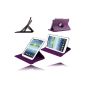 Luxury Case 360 ​​Super Fine Rotary Purple for Samsung Galaxy Tab 3 7.0 Lite and PEN T110 + FILM OFFERED!  (Electronic devices)