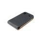 kwmobile® Carbon Leatherette Flip Style for Samsung Galaxy S Plus i9001 with magnetic closure in Black (Wireless Phone Accessory)
