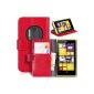 DONZO Wallet Real Structure Case for Nokia Lumia 1020 Red (Electronics)