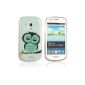 tinxi® Protective Case for Samsung Galaxy S3 Mini I8190 shell TPU Silicone back shell protective sleeve Silicone Case with Owl Owl Pattern in Light Green (Electronics)