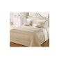 220x240 bedspread bedspread with pillow case 40x40 shades of cream beige (4921)