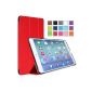 Moko Apple iPad Case Air (5th Gen) - Case flap with ultra-thin and lightweight support for Tablet Apple iPad Air (5th generation) Touch Retina 9.7-inch RED (With intelligent alarm clock / sleep automatic cover) (Electronics)