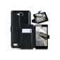 Washed DONZO Wallet Case for the Huawei Honor 3C Black (Electronics)