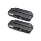 Luxury Cartridge ML2950 Toner Cartridge for Samsung Laser Printer ML-2950ND / ML-2955DW / ML-2955ND - Black 2-pack (Office Supplies)