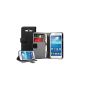 Membrane - Black Portfolio Case Samsung Galaxy Grand Neo (GT-i9060, GT-i9060DS, GT-i9060L) - Flip Wallet Case Cover Pouch (Wireless Phone Accessory)