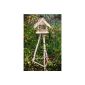 Birdhouse / feeder birch aviary, Height: 145 cm of birch with Stand (Misc.)