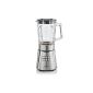 AEG PerfectMix 1.2 hp high performance blender PremiumLine 7Series SB 7500 (23,000 U / min perfect for smoothies, 5 speed levels, 1.65 L Thermo-glass pitcher, titanium coated blade, LED backlighting) stainless steel (houseware)