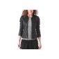 Promod Faux Leather Jacket Black woman 38 (Clothing)