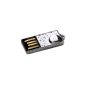 Exeze - Pico Chrome USB Flash Memory 32GB waterproof - Chrome Exterior - Hull shockproof - Very small (Exeze UWPC32G-C)