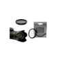 TOP-MAX 62mm UV filter + CPL filter + Lens hood for Canon Nikon Sony SLR Came ... (Electronics)