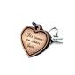 schenkYOU® SOULMATE keychain engraved wooden - your own personal text - a personally engraved heart pendant (jewelry)