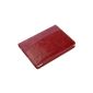 The cover Case Gecko Covers Kobo Aura HD genuine red leather for Aura HD Kobo e-reader eBook (Accessory)